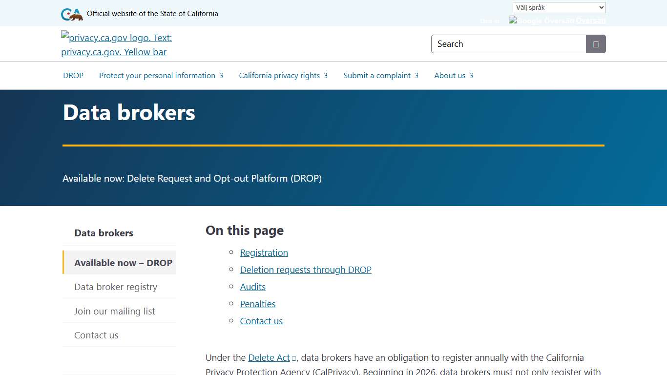 Data brokers - privacy.ca.gov